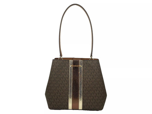 Michael Kors Medium Pratt Bucket Shoulder Bag Purse Brown - Sandy Store ByNet