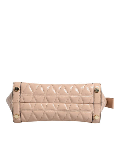 Michael Kors Peach Quilted Leather Logo Crossbody VIVIANNE Messenger Bag - Sandy Store ByNet