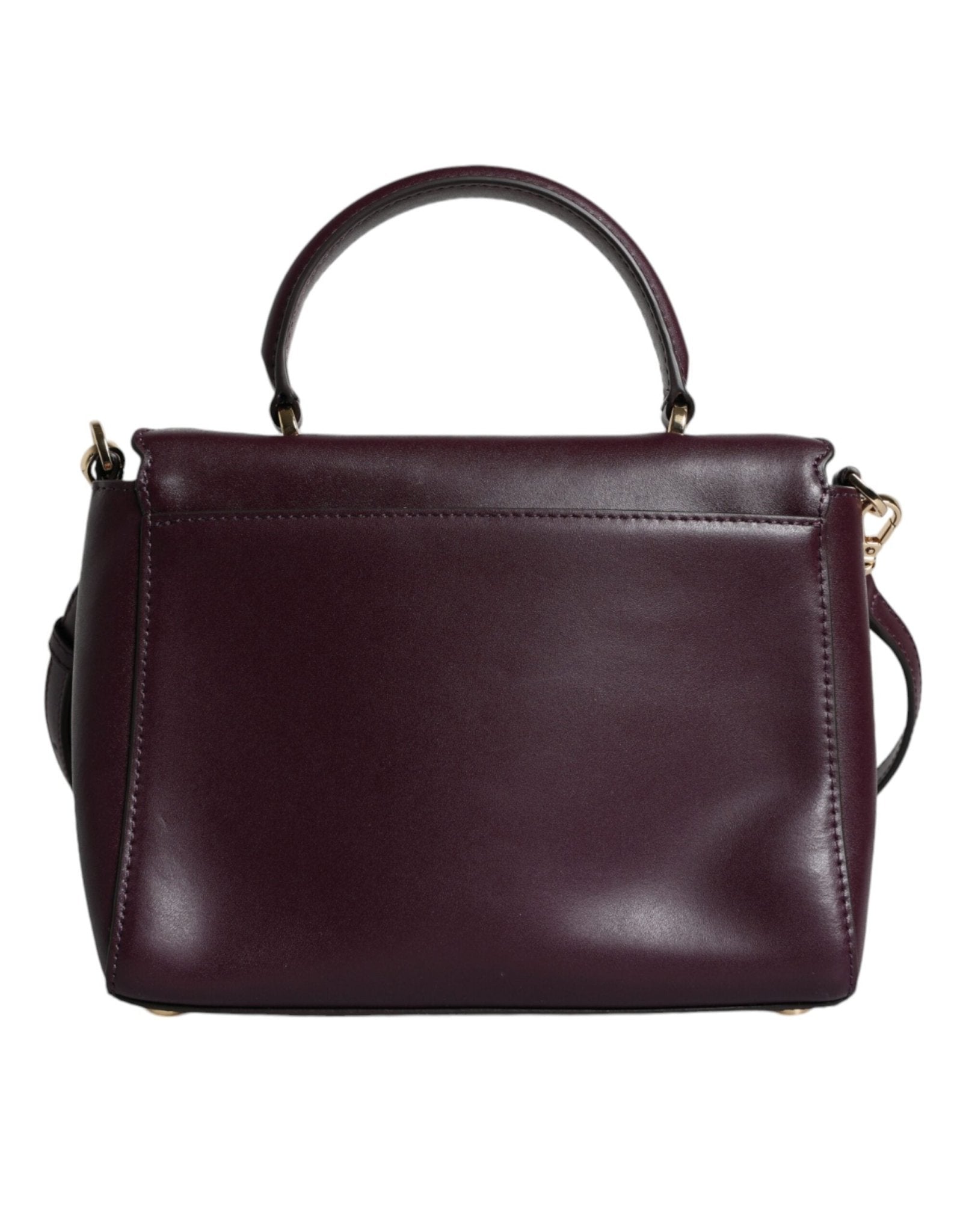 Michael Kors Purple Leather Logo Plaque Crossbody MINDY Satchel Bag - Sandy Store ByNet