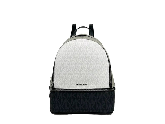 Michael Kors Rhea Medium PVC Backpack Bookbag Optic White Multi - Sandy Store ByNet