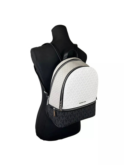 Michael Kors Rhea Medium PVC Backpack Bookbag Optic White Multi - Sandy Store ByNet