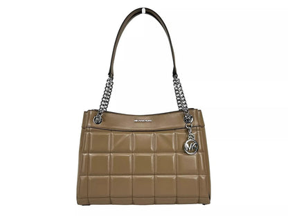 Michael Kors Susan Medium Chain Shoulder Tote Bag Driftwood - Sandy Store ByNet