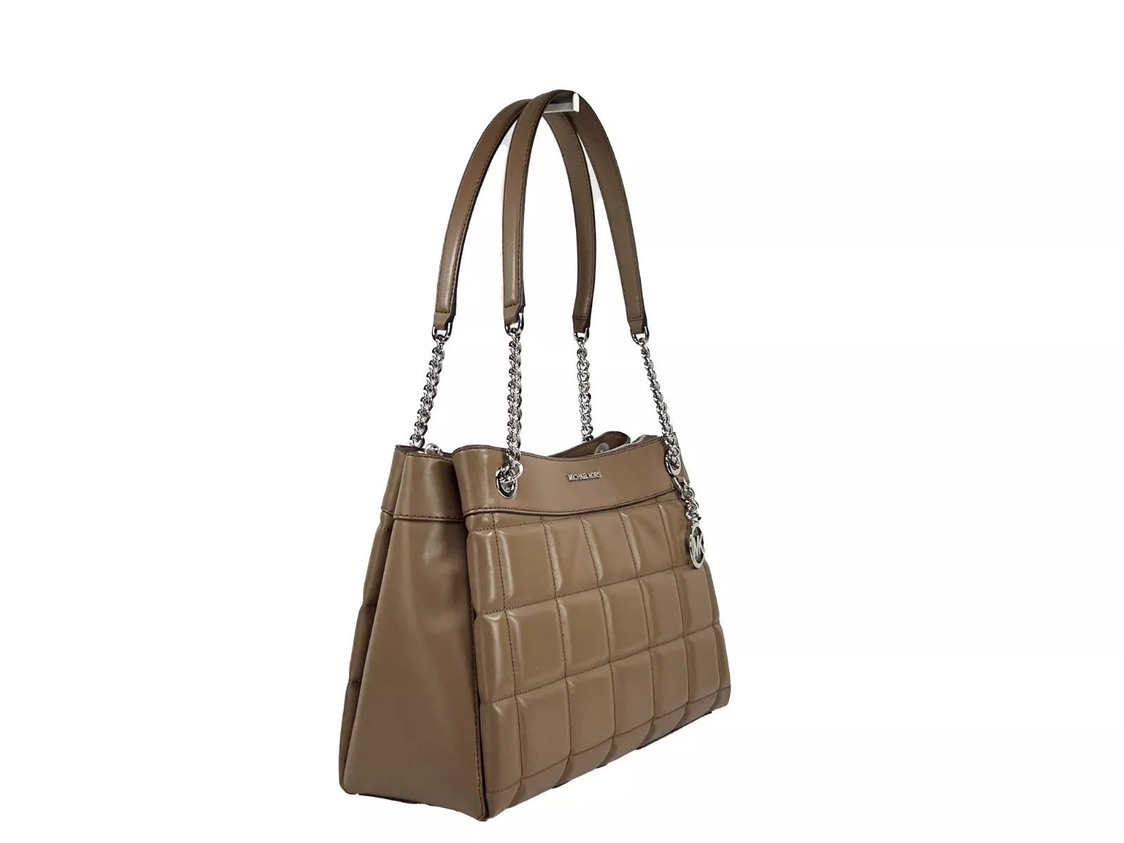 Michael Kors Susan Medium Chain Shoulder Tote Bag Driftwood - Sandy Store ByNet