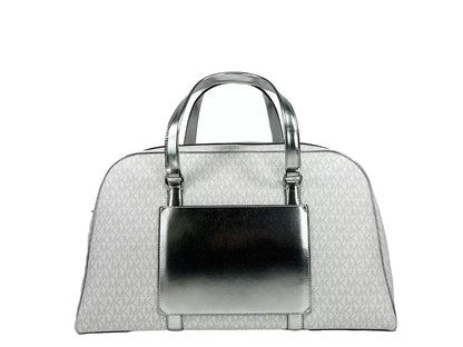 Michael Kors Travel Extra Large PVC Top Zip Weekender Luggage Bag Optic White - Sandy Store ByNet