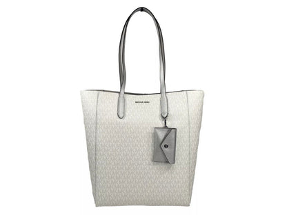 Michael Kors Vincent With Card Case Large Tote Purse Bag Silver - Sandy Store ByNet