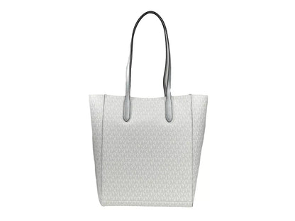 Michael Kors Vincent With Card Case Large Tote Purse Bag Silver - Sandy Store ByNet