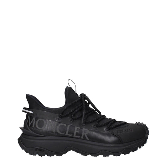 Moncler Black Fabric Athletic Sneakers – EU40/US7 par Moncler | Disponible sur Sandy Store ByNet