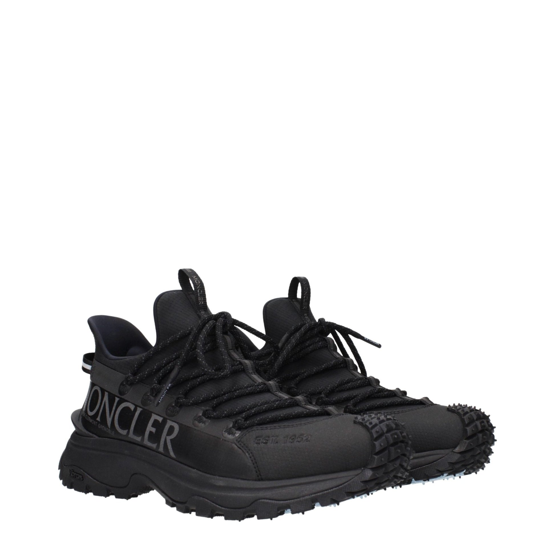 Moncler Black Fabric Athletic Sneakers – EU40/US7 par Moncler | Disponible sur Sandy Store ByNet