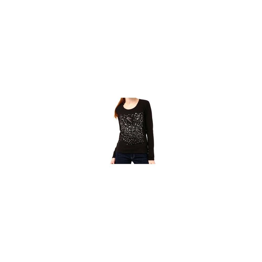 Montana Blu Black Cotton Women T-Shirt - Sandy Store ByNet