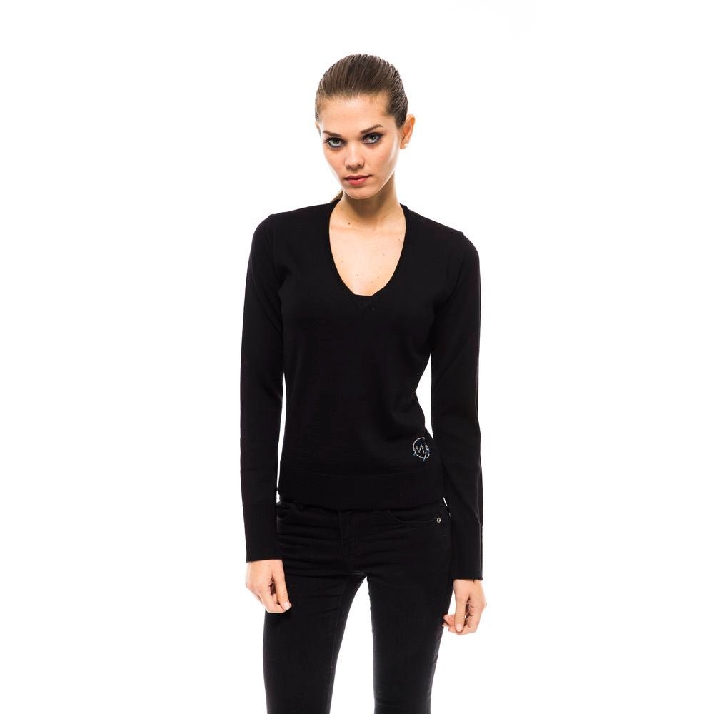 Montana Blu Black Wool Women Sweater - Sandy Store ByNet