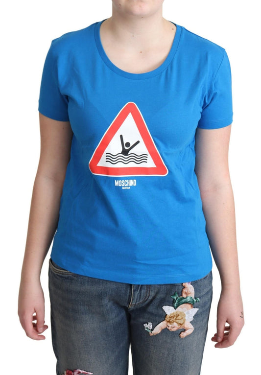 Moschino Chic Triangle Graphic Cotton Tee - Sandy Store ByNet
