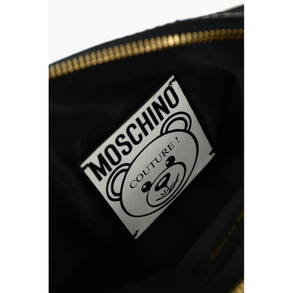 Moschino Couture Chic Teddy Bear Print Clutch with Calfskin Strap - Sandy Store ByNet