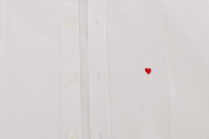 Moschino Elegant White Slim - Fit Cotton Shirt - Sandy Store ByNet
