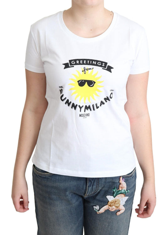 Moschino Sunny Milano Print Cotton Tee - Sandy Store ByNet