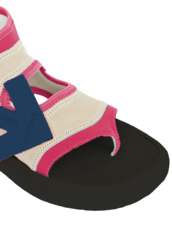 Off - White Fuchsia Neoprene Suede Sandals - Sandy Store ByNet