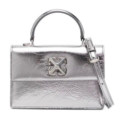 Off - White Gray Leather Crossbody Bag - Sandy Store ByNet