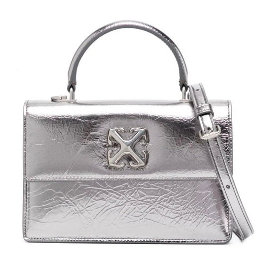 Off - White Gray Leather Crossbody Bag - Sandy Store ByNet