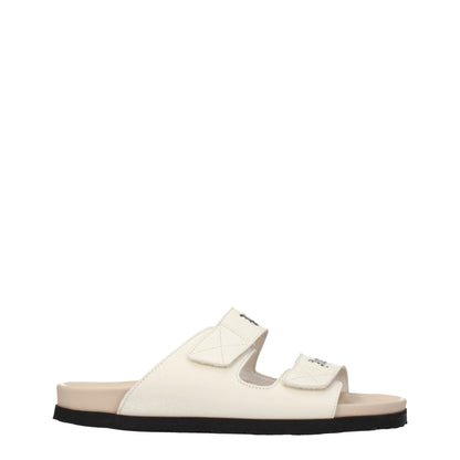 Palm Angels Beige Leather Slippers Sandals – EU40/US7 par Palm Angels | Disponible sur Sandy Store ByNet