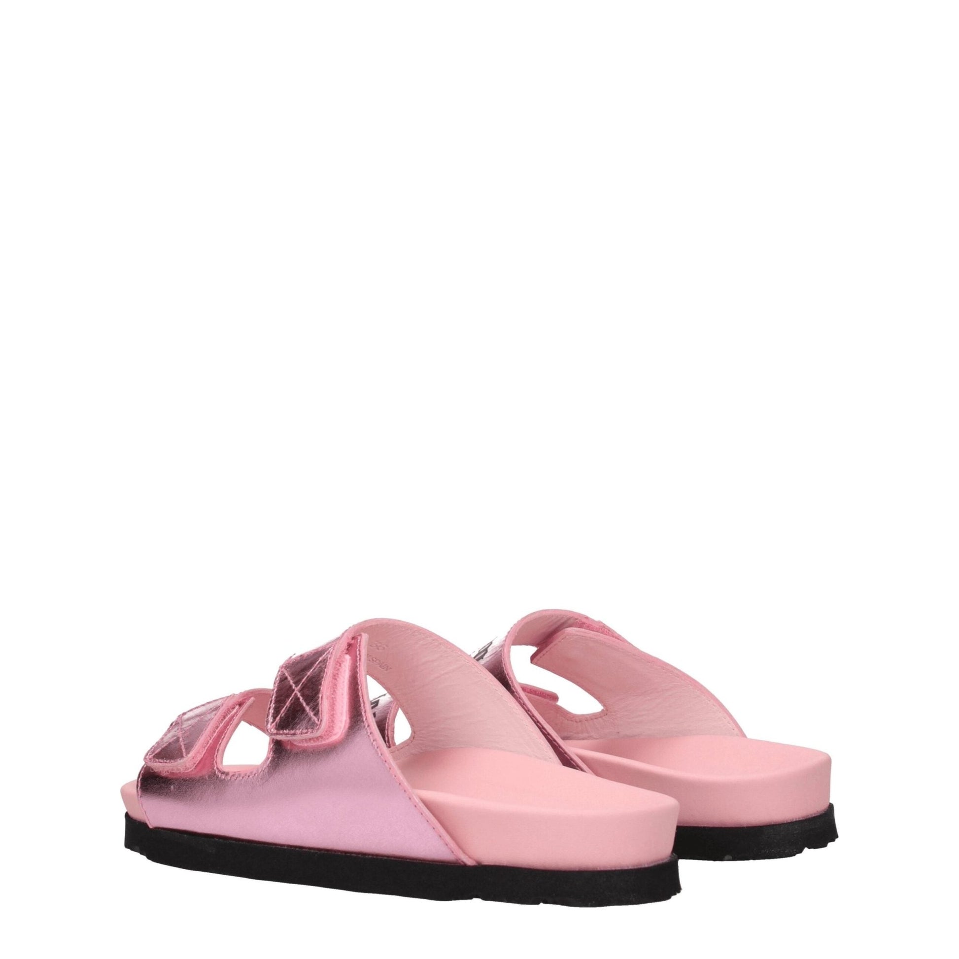 Palm Angels Pink Leather Slippers Sandals – EU36/US6 par Palm Angels | Disponible sur Sandy Store ByNet