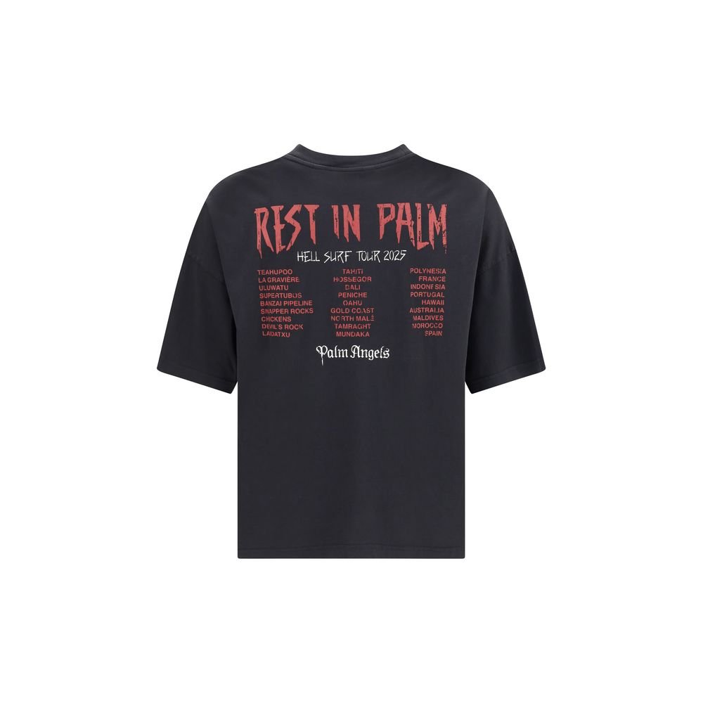 Palm Angels Rest in Palm Cotton T-Shirt – L par Palm Angels | Disponible sur Sandy Store ByNet