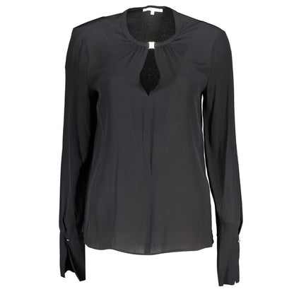 Patrizia Pepe Black Viscose Shirt – 40 par Patrizia Pepe | Disponible sur Sandy Store ByNet