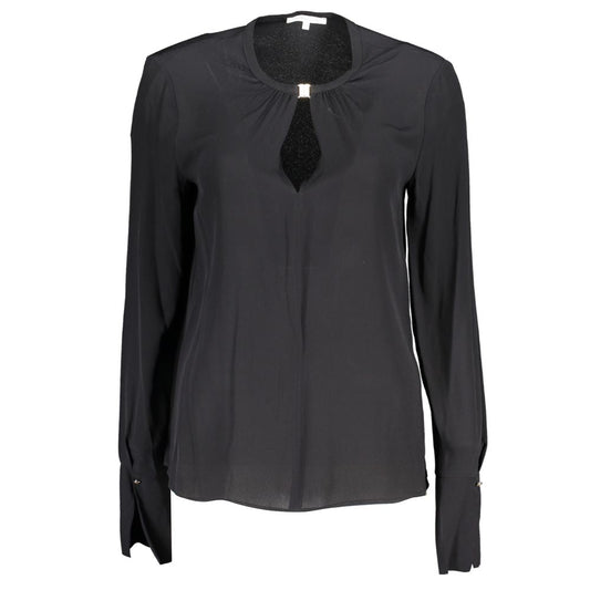 Patrizia Pepe Black Viscose Shirt – 40 par Patrizia Pepe | Disponible sur Sandy Store ByNet