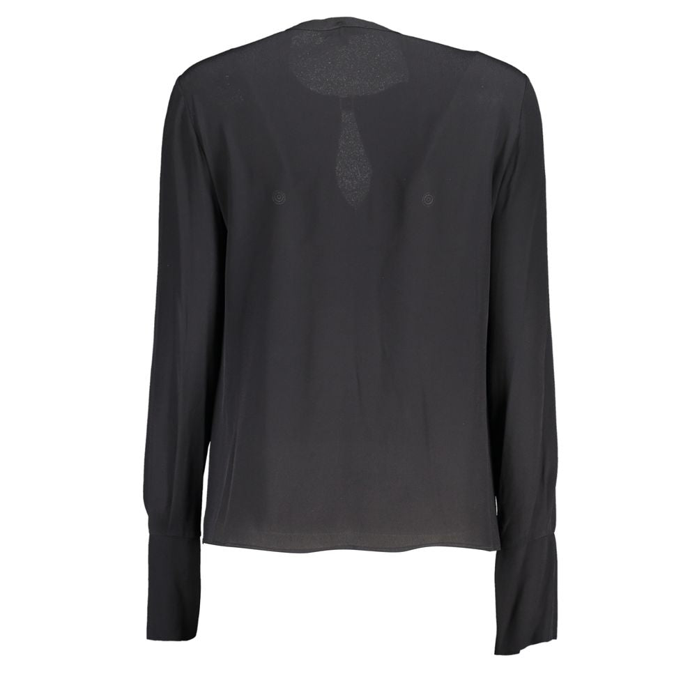 Patrizia Pepe Black Viscose Shirt – 40 par Patrizia Pepe | Disponible sur Sandy Store ByNet