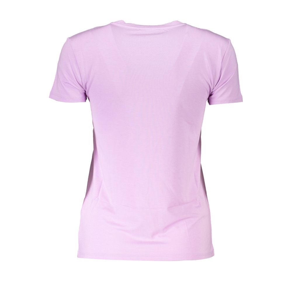 Patrizia Pepe Purple Rhinestone Crew Neck Tee - Sandy Store ByNet