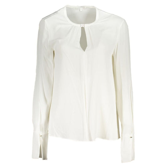 Patrizia Pepe White Viscose Shirt – 40 par Patrizia Pepe | Disponible sur Sandy Store ByNet