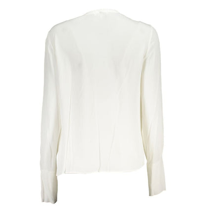 Patrizia Pepe White Viscose Shirt – 40 par Patrizia Pepe | Disponible sur Sandy Store ByNet