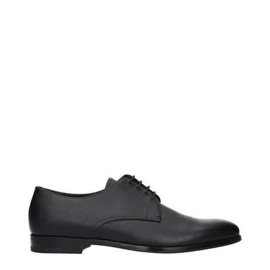 Prada Black Leather Oxfords And Derbies – 7 par Prada | Disponible sur Sandy Store ByNet