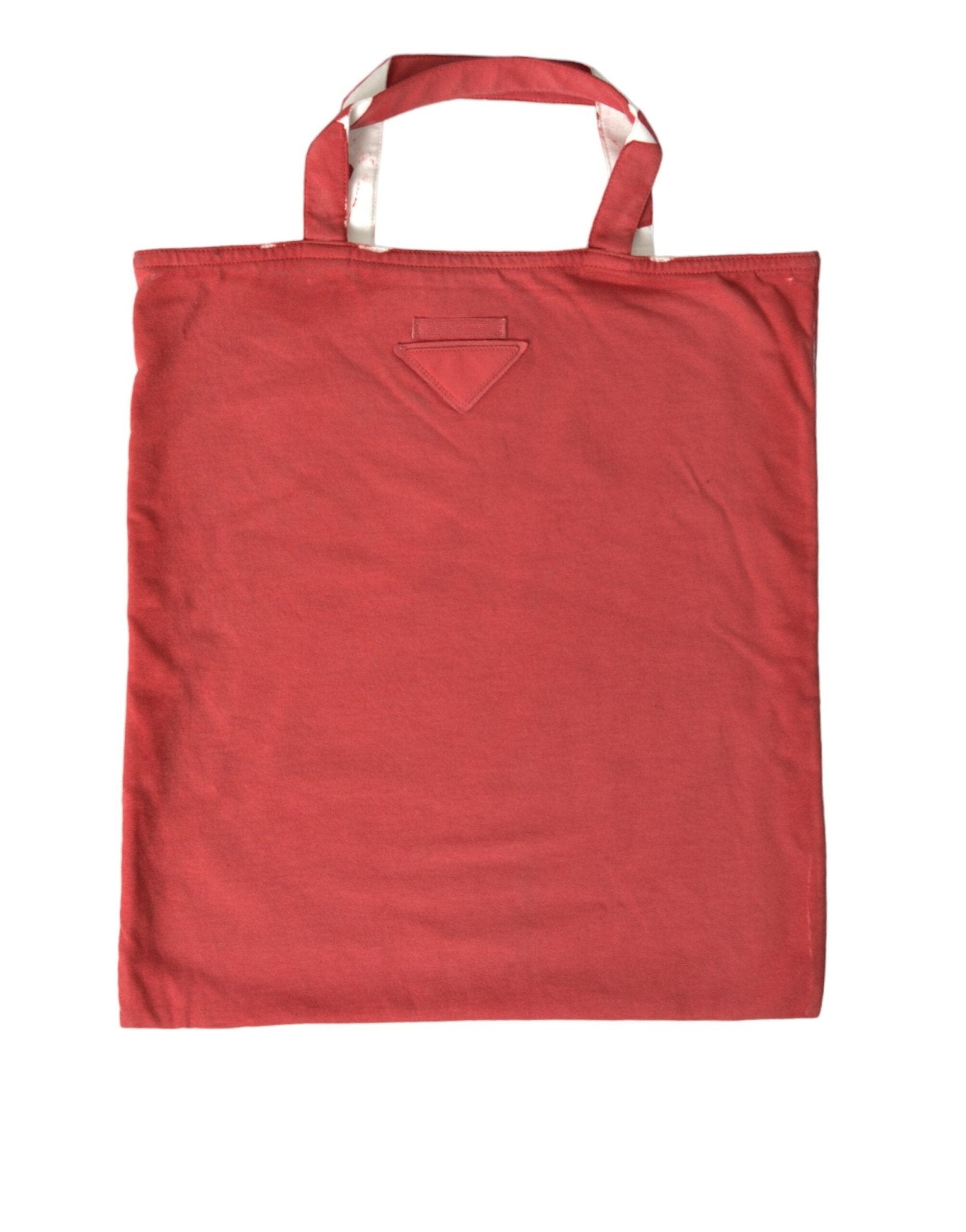 Prada Chic Red and White Fabric Tote Bag - Sandy Store ByNet