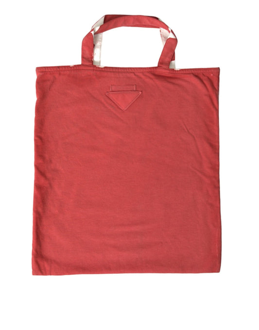 Prada Chic Red and White Fabric Tote Bag - Sandy Store ByNet
