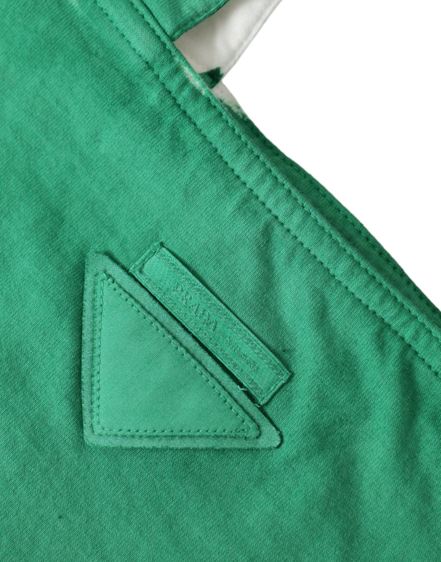 Prada Elegant Green Fabric Tote Bag - Sandy Store ByNet