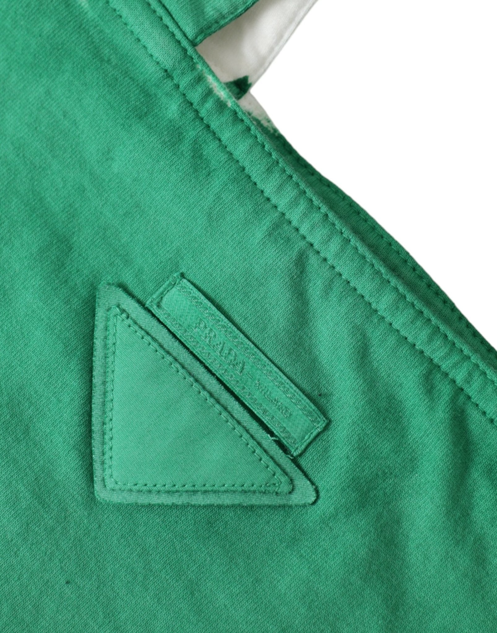 Prada Elegant Green Fabric Tote Bag - Sandy Store ByNet