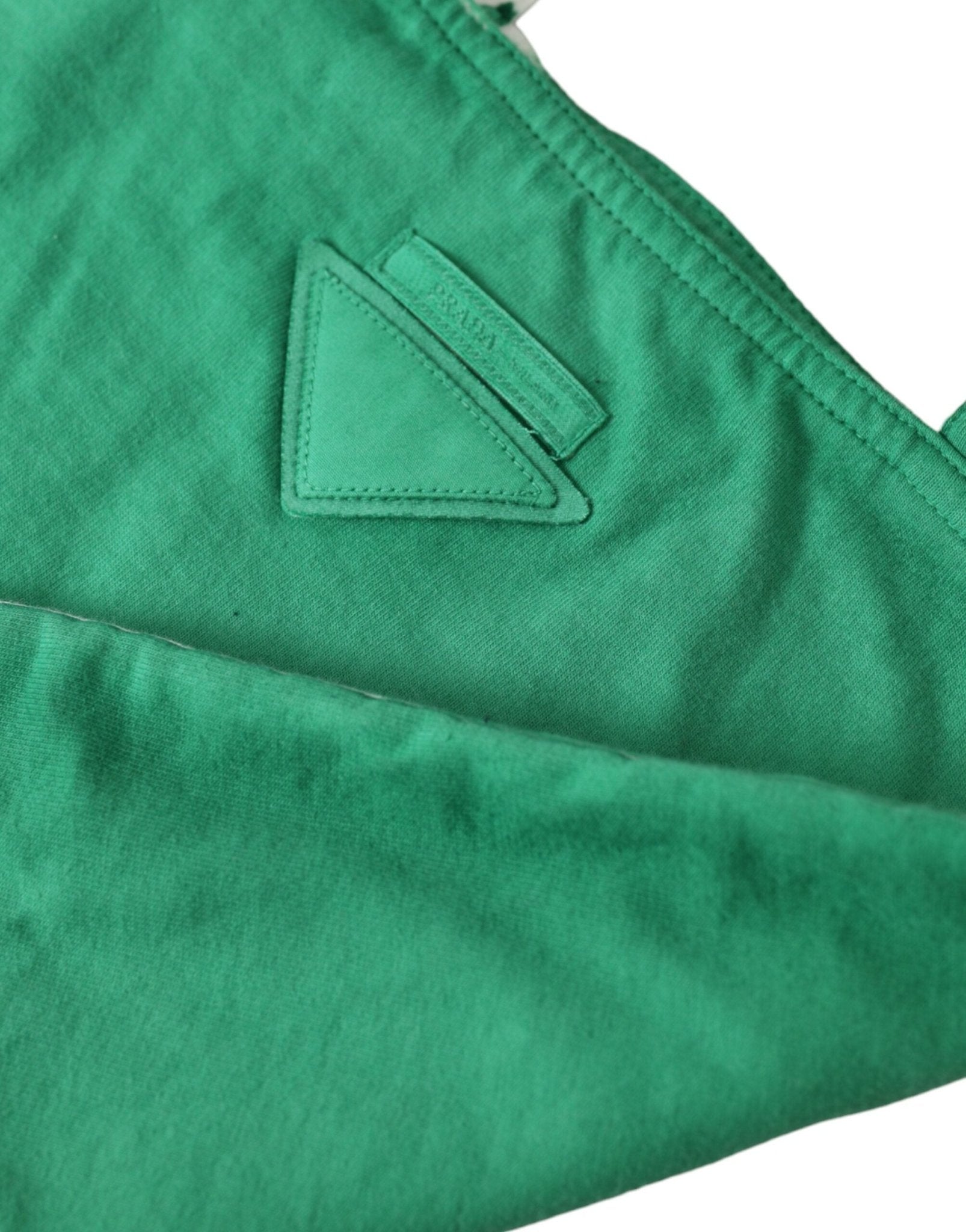 Prada Elegant Green Fabric Tote Bag - Sandy Store ByNet