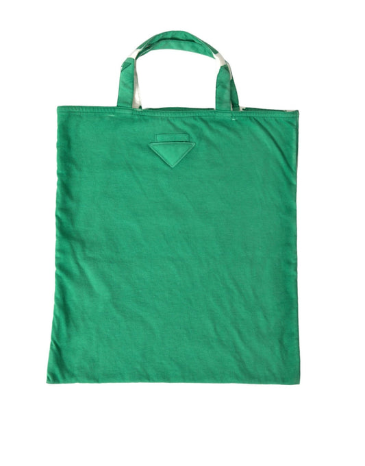 Prada Elegant Green Fabric Tote Bag - Sandy Store ByNet
