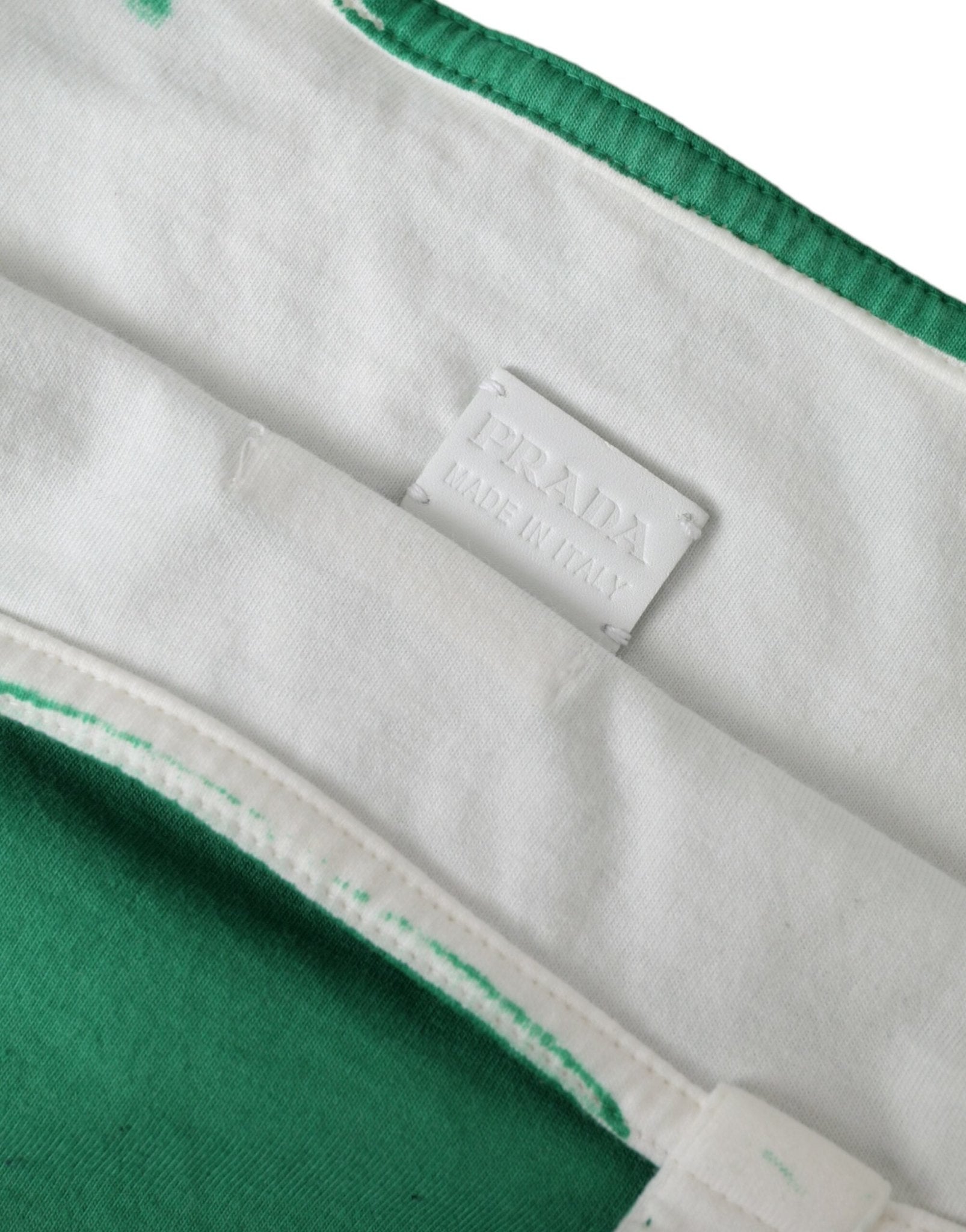 Prada Elegant Green Fabric Tote Bag - Sandy Store ByNet