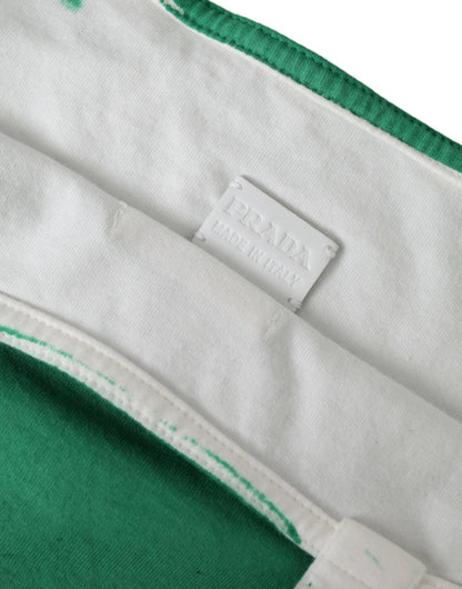 Prada Elegant Green Fabric Tote Bag - Sandy Store ByNet