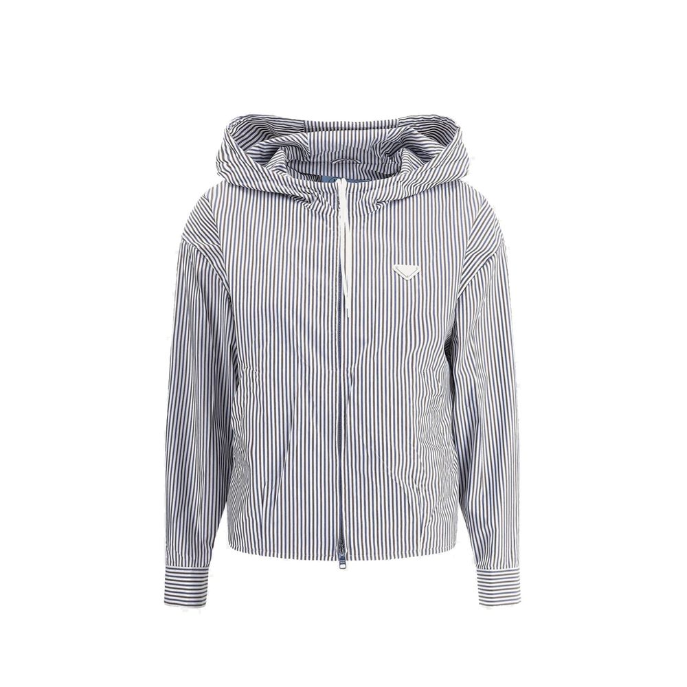 Prada Striped hooded Jacket – 42 par Prada | Disponible sur Sandy Store ByNet