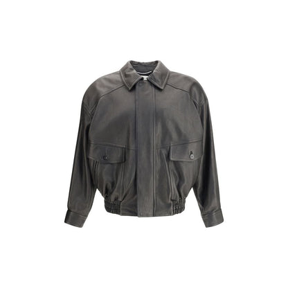 Saint Laurent Balloon Leather Jacket – IT48 | M par Saint Laurent | Disponible sur Sandy Store ByNet