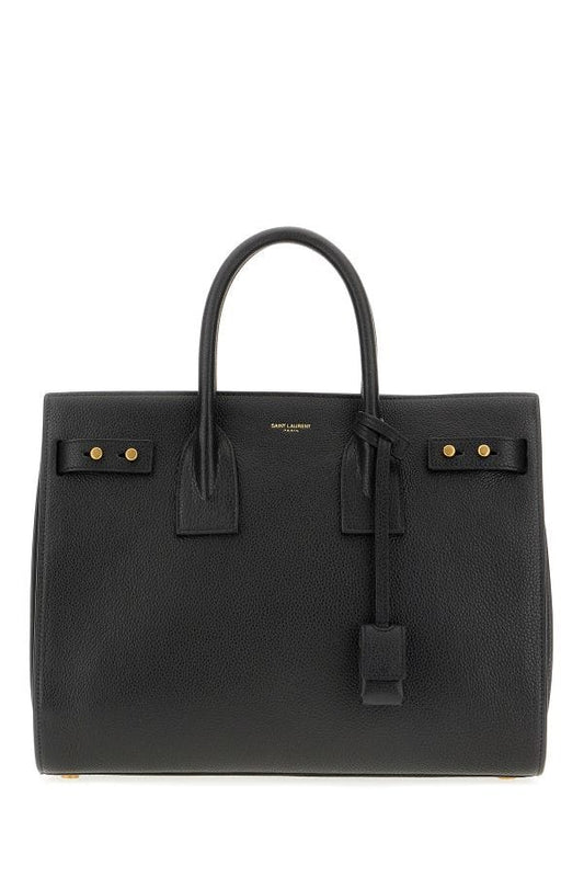 Saint Laurent Black Calf Leather Sac De Jour Handbag - Sandy Store ByNet