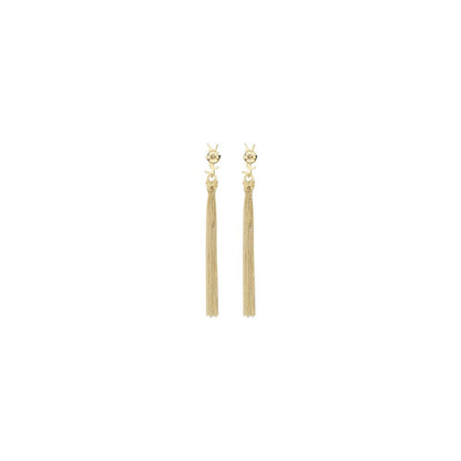 Saint Laurent Bo Pompons Chaines Brass Metal – One Size par Saint Laurent | Disponible sur Sandy Store ByNet
