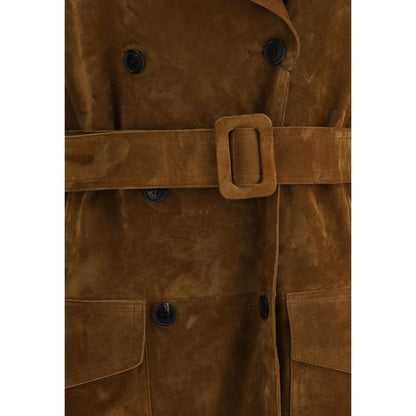 Saint Laurent Suede Trench Coat – IT36 | XS par Saint Laurent | Disponible sur Sandy Store ByNet