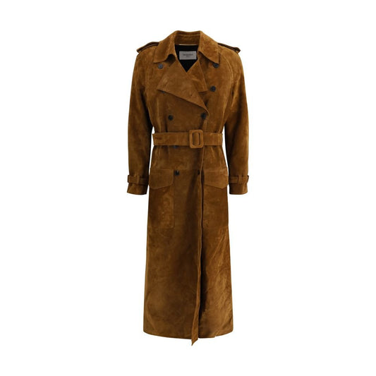 Saint Laurent Suede Trench Coat – IT36 | XS par Saint Laurent | Disponible sur Sandy Store ByNet