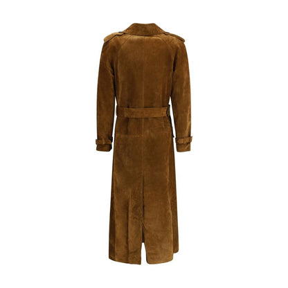 Saint Laurent Suede Trench Coat – IT36 | XS par Saint Laurent | Disponible sur Sandy Store ByNet