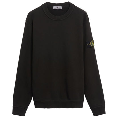 Stone Island Black Cotton Sweater - Sandy Store ByNet
