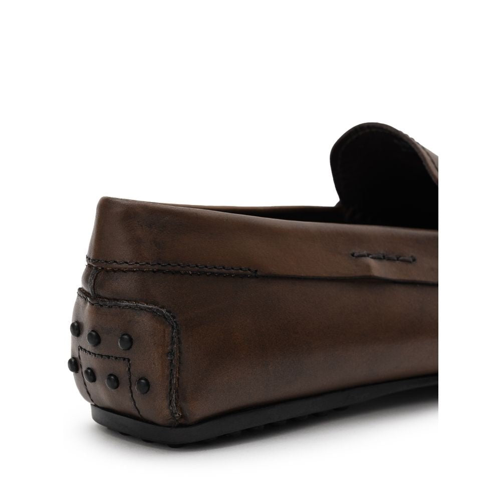 Tod's Brown Leather Moccassin – 10.5 par Tod's | Disponible sur Sandy Store ByNet