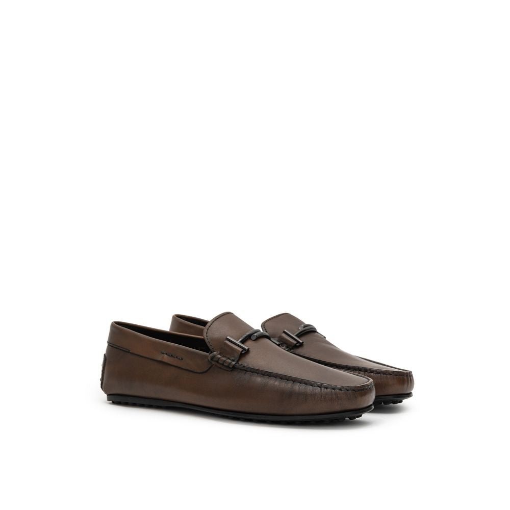 Tod's Brown Leather Moccassin – 10.5 par Tod's | Disponible sur Sandy Store ByNet