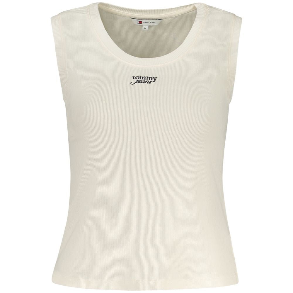 Tommy Hilfiger Beige Cotton Tank Top – XS par Tommy Hilfiger | Disponible sur Sandy Store ByNet